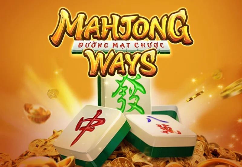 Giao diện chính của Mahjong Ways với biểu tượng mạt chược đặc trưng